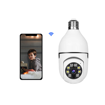 V380 Full HD 1080P Wireless LED PTZ Bulb Camera (Night Vision, Motion Detection, Two-Way Audio)
